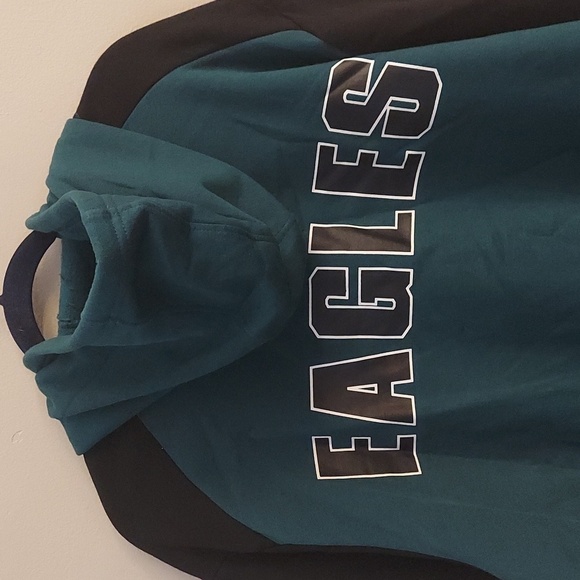 NFL Philadelphia Eagles Teal and Black Logo Pullover Hoodie - Picture 8 of 13